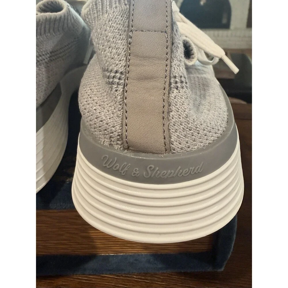 Wolf & Shepherd Supreme Knit Derby Soft Shoes Comfort Mens Size 9 M Gray White